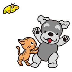 [LINEスタンプ] Cute dog and cat animation2の画像（メイン）