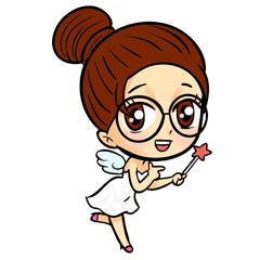 [LINEスタンプ] Women's glasses by yaris