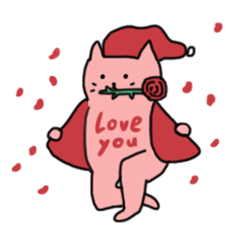 [LINEスタンプ] さびしい猫ピンキー (Christmas)