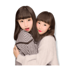 [LINEスタンプ] rie and miku