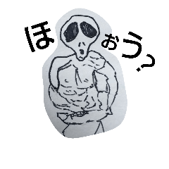 [LINEスタンプ] 絵が下手な男の紙に描いたスタンプ