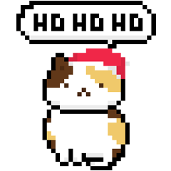 [LINEスタンプ] Three Color Cat - Ho Ho Ho