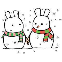 [LINEスタンプ] Kokoro in Christmas snow