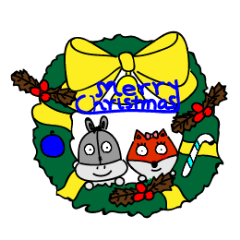 [LINEスタンプ] Donkey ＆ Fox -Christmas Special