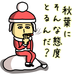 [LINEスタンプ] 秋葉サンタのクリスマス用名前スタンプの画像（メイン）