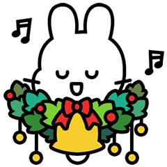 [LINEスタンプ] Mochi rabbit's christmas