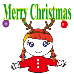 [LINEスタンプ] Baby girl-Merry Christmas-1