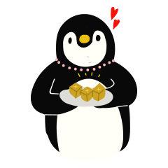 [LINEスタンプ] Penguin loves stinky tofu ！