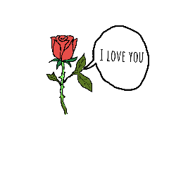 [LINEスタンプ] say it with flowers