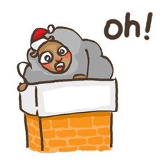 [LINEスタンプ] gray sheep(Christmas)