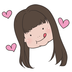 [LINEスタンプ] ぽっちゃりロング私の為のスタンプ