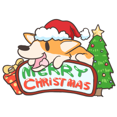 [LINEスタンプ] JawNgue the Corgi and his Christmas