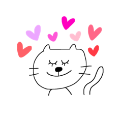 [LINEスタンプ] シンプル ねこ 手書きスタンプ