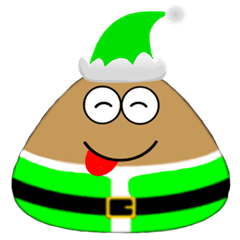 [LINEスタンプ] Green Santa Emo