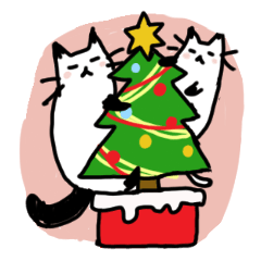 [LINEスタンプ] クリスマス用の猫のスタンプの画像（メイン）