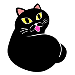 [LINEスタンプ] Nil Black Catの画像（メイン）