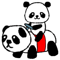 [LINEスタンプ] パンダのスタンプ 手描き風2の画像（メイン）