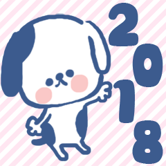 New Year's sticker【2018】