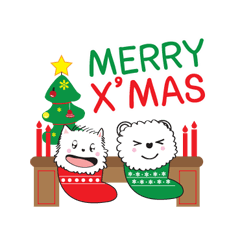 [LINEスタンプ] Tuna and Pamuek in winter