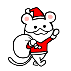 [LINEスタンプ] ネズミちゃん X'mas ver.の画像（メイン）