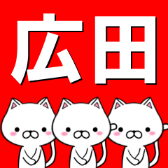 [LINEスタンプ] 超★広田(ひろた・こうだ)なネコ