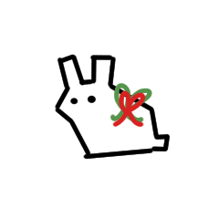 [LINEスタンプ] Geometric Bunnies (Christmas Edition)