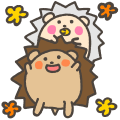 [LINEスタンプ] ハリネズミ家族