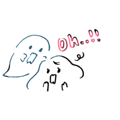 [LINEスタンプ] Happy to be ghostsの画像（メイン）