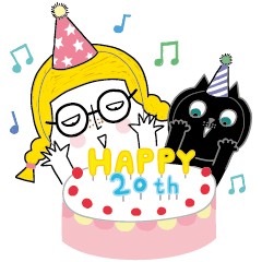 [LINEスタンプ] Fubon Art x Peach Baby-Happy 20th