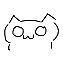 [LINEスタンプ] 表情が変わらない猫