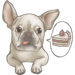 [LINEスタンプ] Foodie French Bulldog's daily life