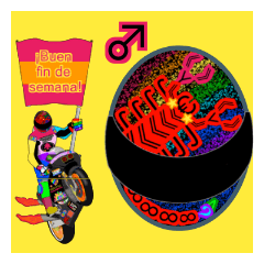 [LINEスタンプ] Moto Race Rainbow-colored Riders 96 @02