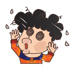[LINEスタンプ] Nerd Curly Clumsy