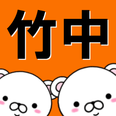 [LINEスタンプ] 超★竹中(たけなか・タケナカ)なクマ