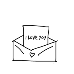 [LINEスタンプ] Messy Letter