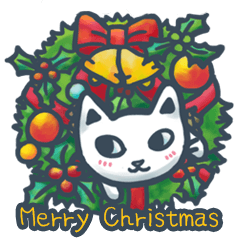 [LINEスタンプ] wa and hua at Christmas