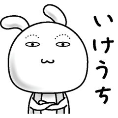 [LINEスタンプ] 【いけうち】すっぴんうさぎ