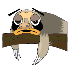 [LINEスタンプ] Lazy Big Sloth's life