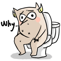 [LINEスタンプ] 鋭い鼻がある牛 I