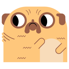 [LINEスタンプ] Salty The Pug