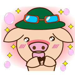 [LINEスタンプ] Mermaid Pig