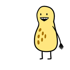 [LINEスタンプ] What happened to peanuts？