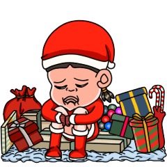 [LINEスタンプ] Sister and brother (Merry Christmas)