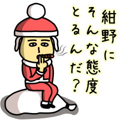 [LINEスタンプ] 紺野サンタのクリスマス用名前スタンプ