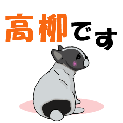[LINEスタンプ] 高柳さん用の名前スタンプ・子犬イラスト