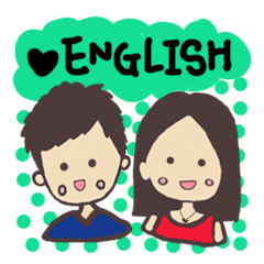 [LINEスタンプ] R＆H Couple : English is funの画像（メイン）