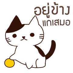 [LINEスタンプ] 猫 ずっと味方でいてやるよ タイ語の画像（メイン）