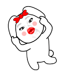 [LINEスタンプ] The beautiful and cute rabbit NO.2