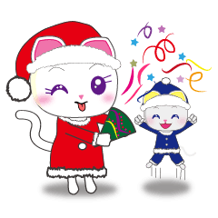 [LINEスタンプ] Small flower press Merry Christmas