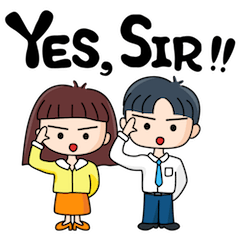 [LINEスタンプ] MEI ＆ DIDI - in the Office